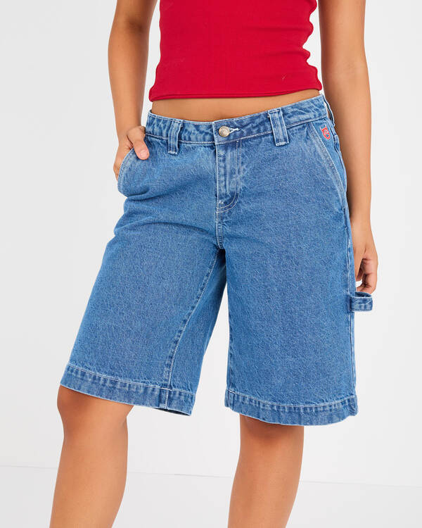 Rusty Billie Low Rise Carpenter Shorts for Womens