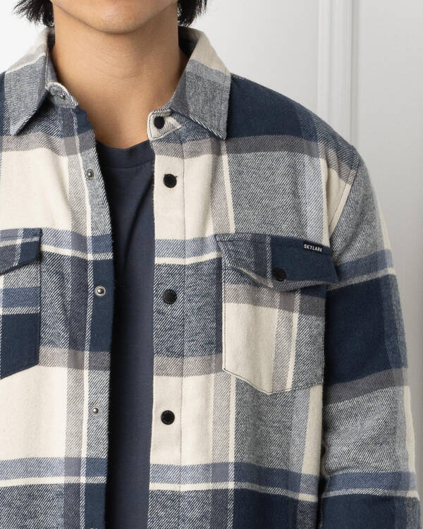 Skylark Fractured Long Sleeve Flannel Shirt for Mens