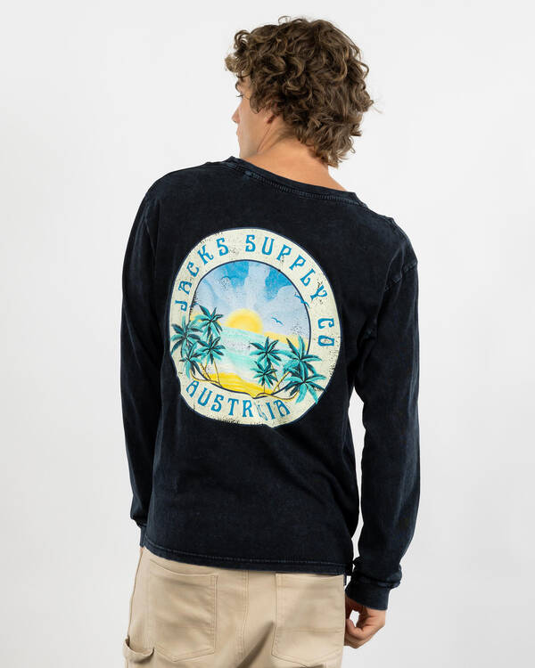 Jacks Arecaceae Long Sleeve T-Shirt for Mens