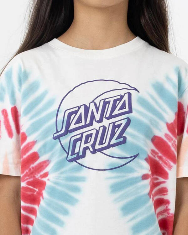 Santa Cruz Girls' Moon Dot Outline Front T-Shirt for Womens