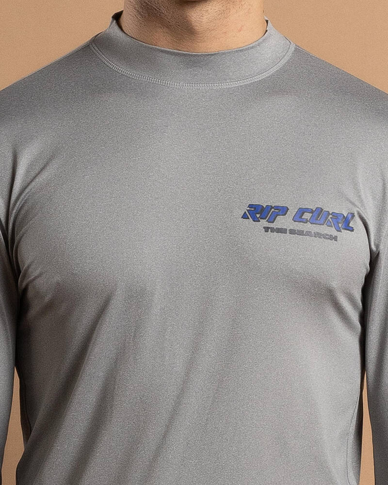 Rip Curl Quest Lockup Long Sleeve Rash Vest for Mens