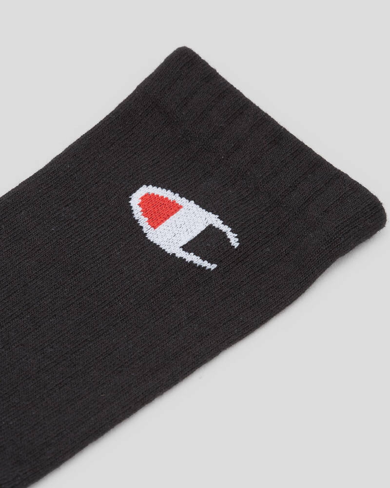 Champion Sport C Logo Crew Socks 3 Pack for Mens