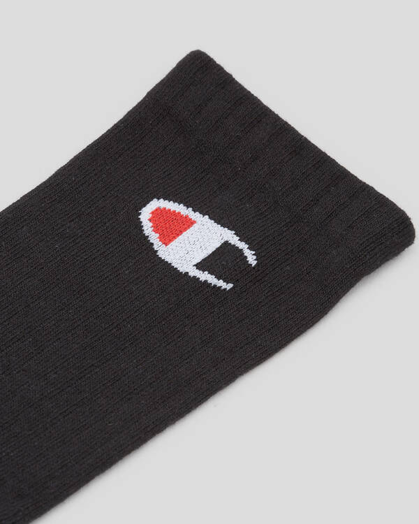 Champion Sport C Logo Crew Socks 3 Pack for Mens