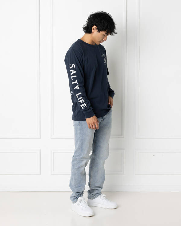 Salty Life Grim Long Sleeve T-Shirt for Mens