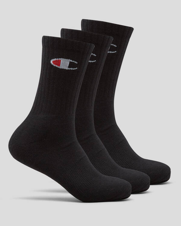 Champion Sport C Logo Crew Socks 3 Pack for Mens