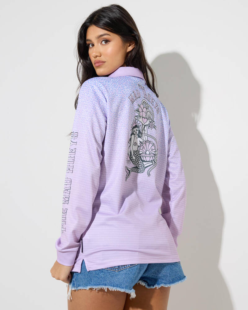 The Mad Hueys Mermaid Anchor Fishing Jersey for Womens