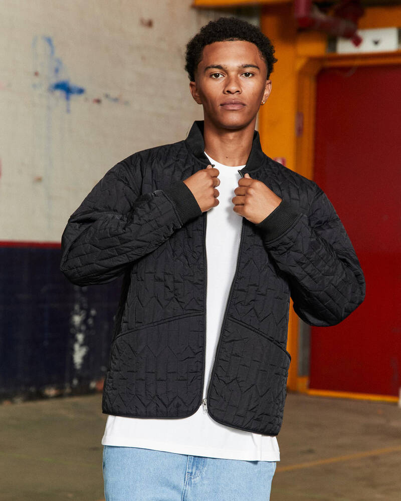 Stussy Quilted Nylon Zip Jacket for Mens