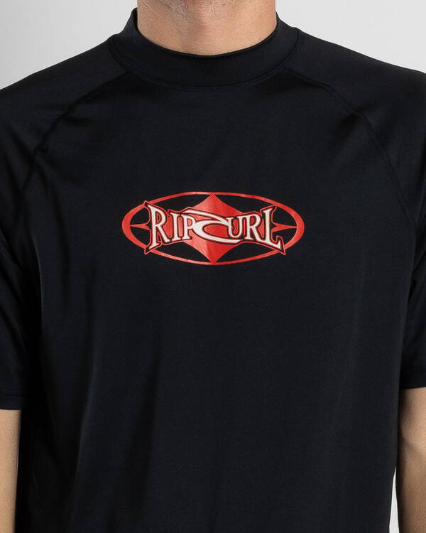Rip Curl Heritage Oval Short Sleeve Rash Vest for Mens