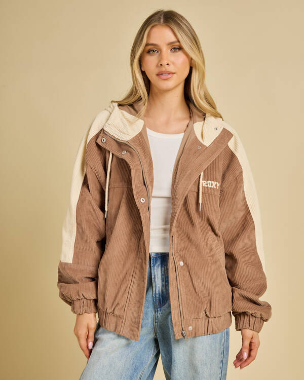 Roxy Duo Cord Hooded Jacket for Womens