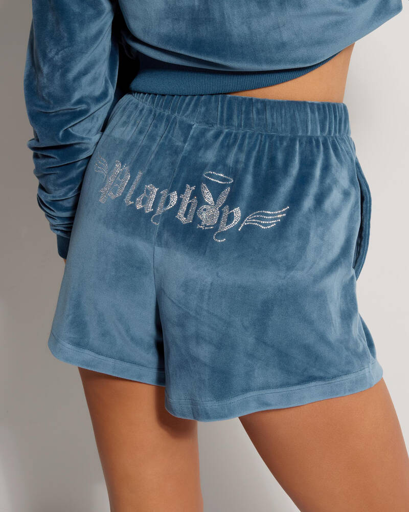 Playboy Bunny Angel Track Shorts for Womens