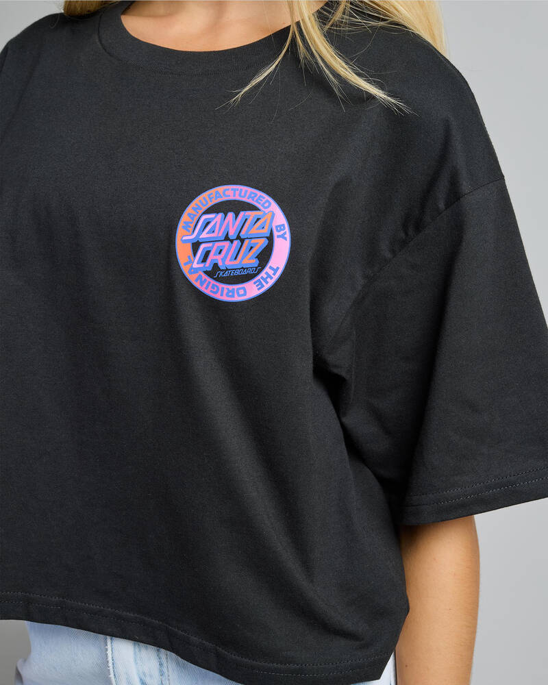 Santa Cruz MFG Dot Multi Fade Cropped T-Shirt for Womens