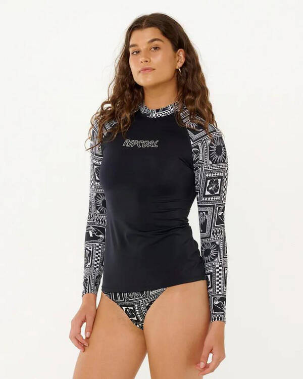Rip Curl Mermaid Beach Long Sleeve UPF Rash Vest for Womens