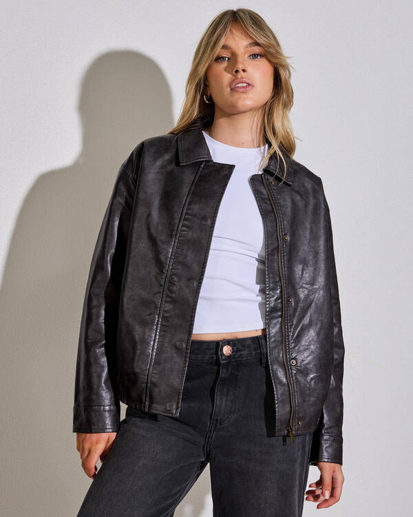 Ava And Ever Harley Faux Leather Jacket for Womens