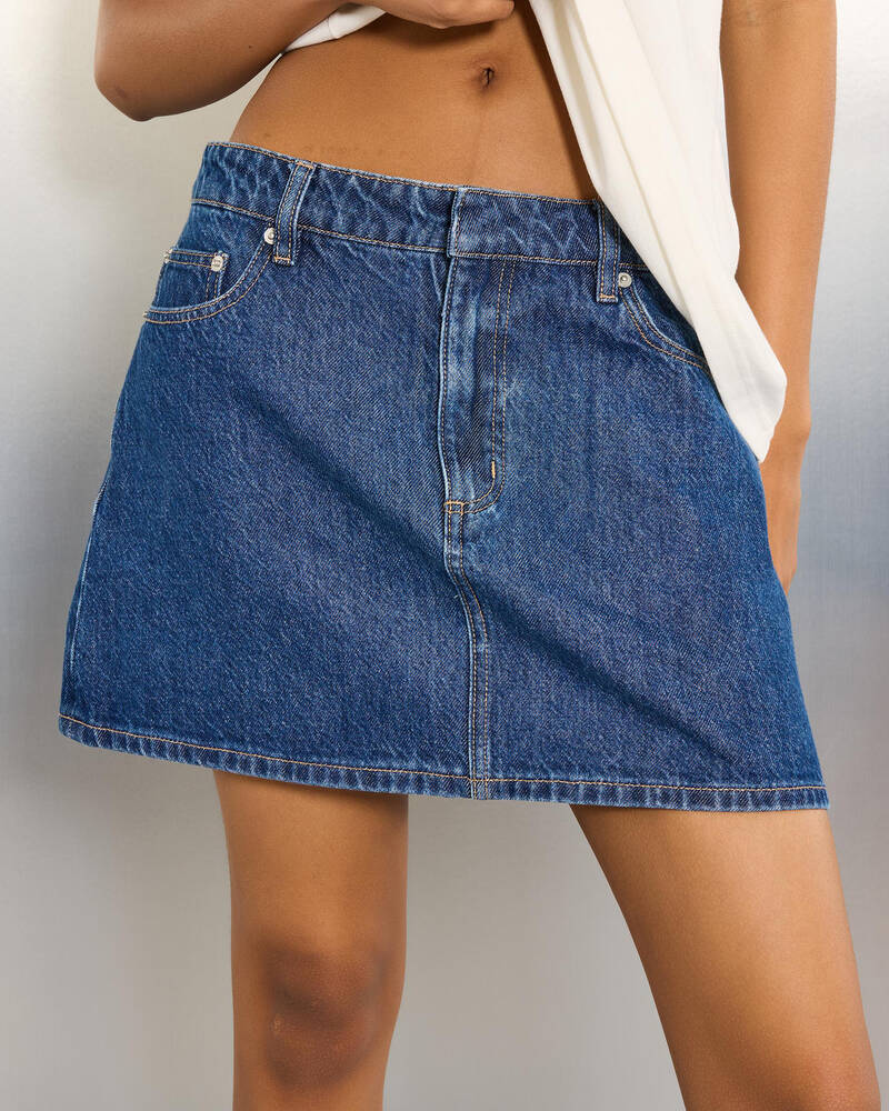 Lee Relaxed Denim Mini Skirt for Womens