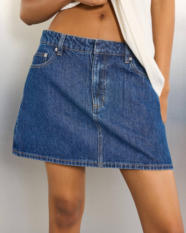 Lee Relaxed Denim Mini Skirt for Womens