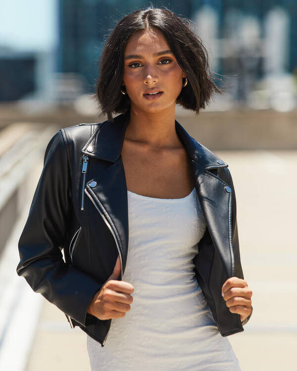 Ava And Ever Sandy Faux Leather Jacket for Womens