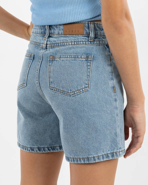 Rusty Girls' Cyprus High Denim Shorts for Womens
