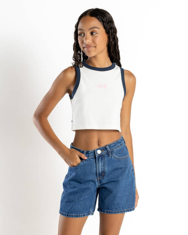 Rusty Girls' Ova Racer Tank Top for Womens