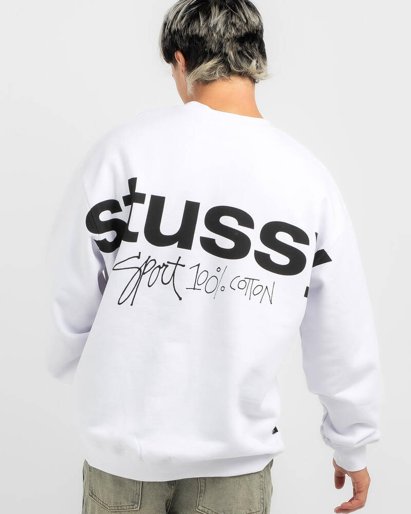 Stussy Sport 100 Fleece Crew Sweatshirt for Mens