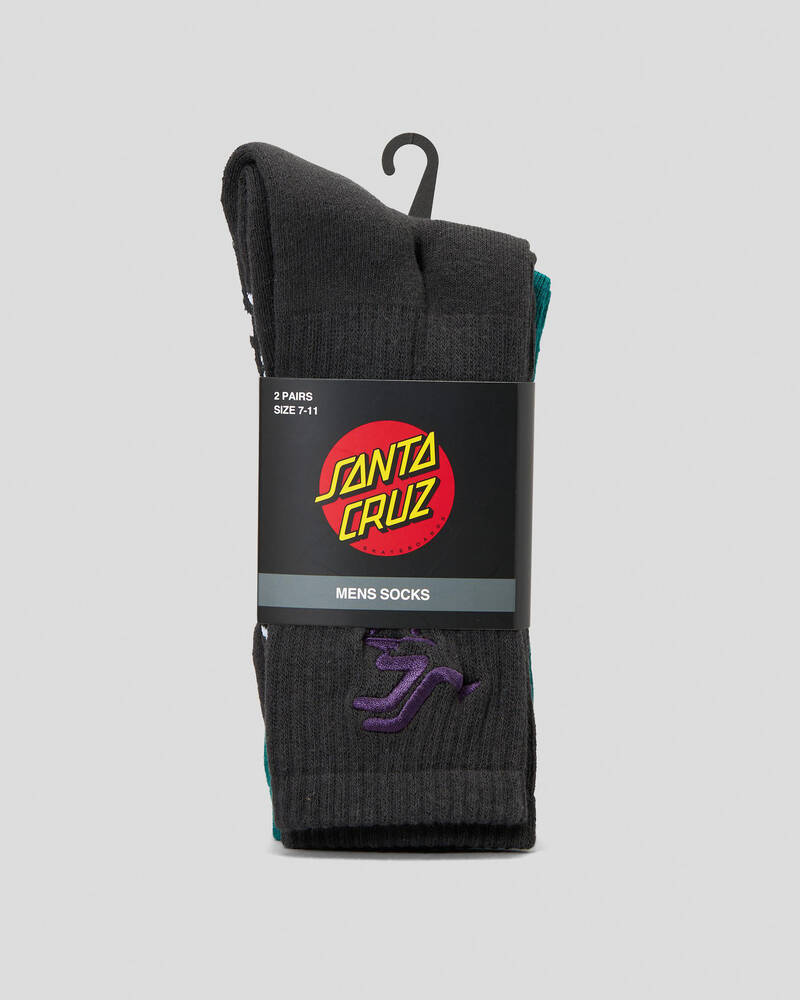 Santa Cruz Pusher Socks 2 Pack for Mens