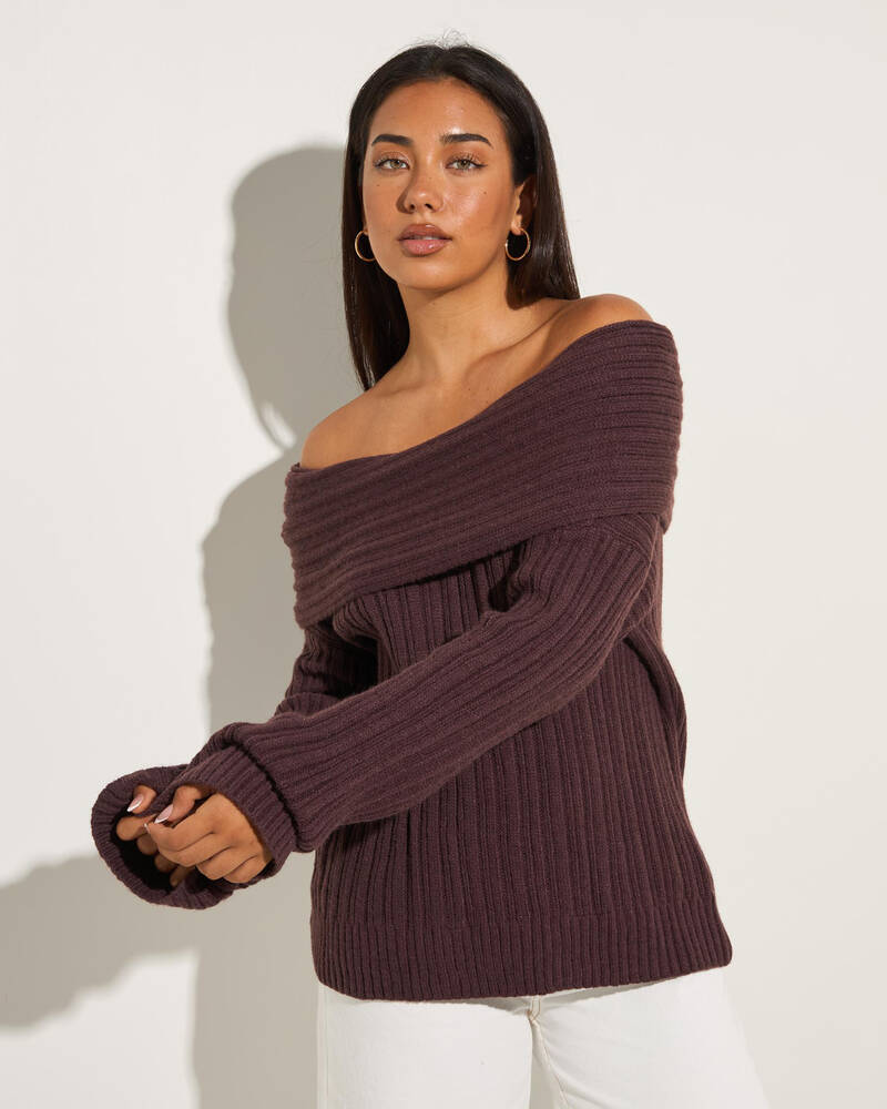 Ava And Ever Percy Off Shoulder Knit Top for Womens