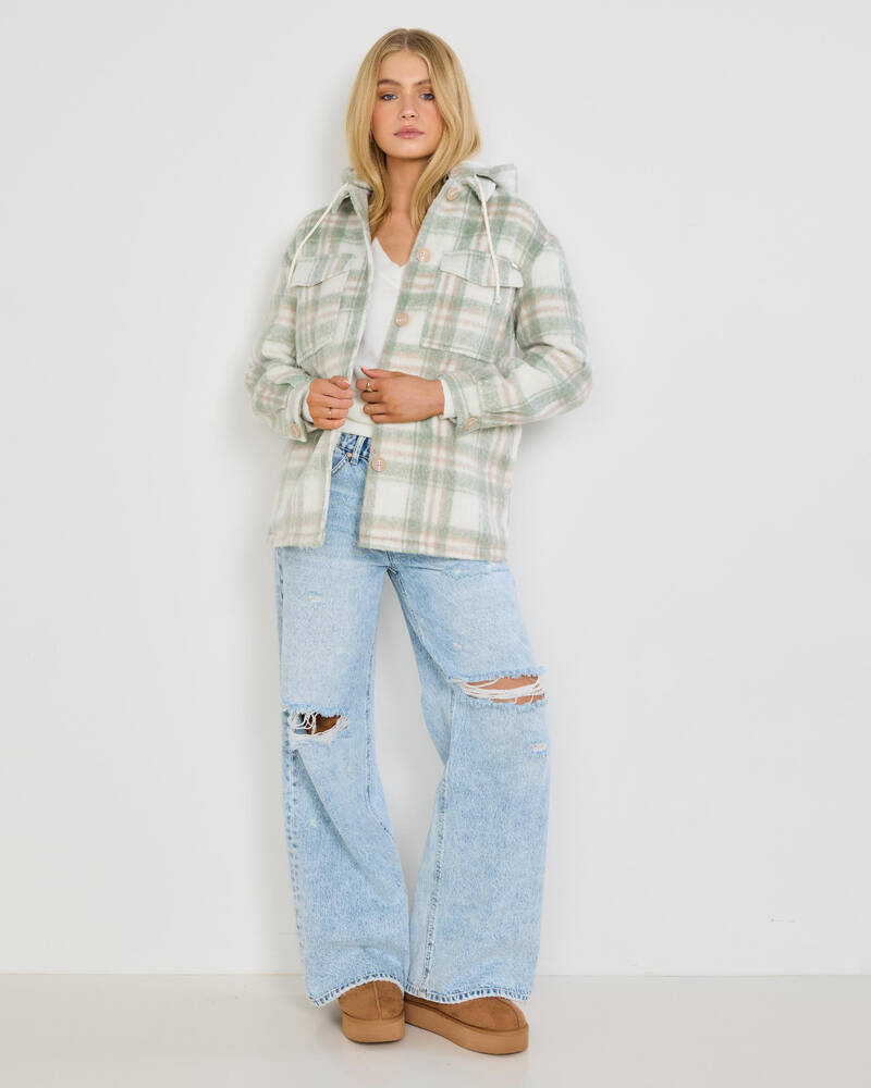 Mooloola Flynn Hooded Shacket for Womens