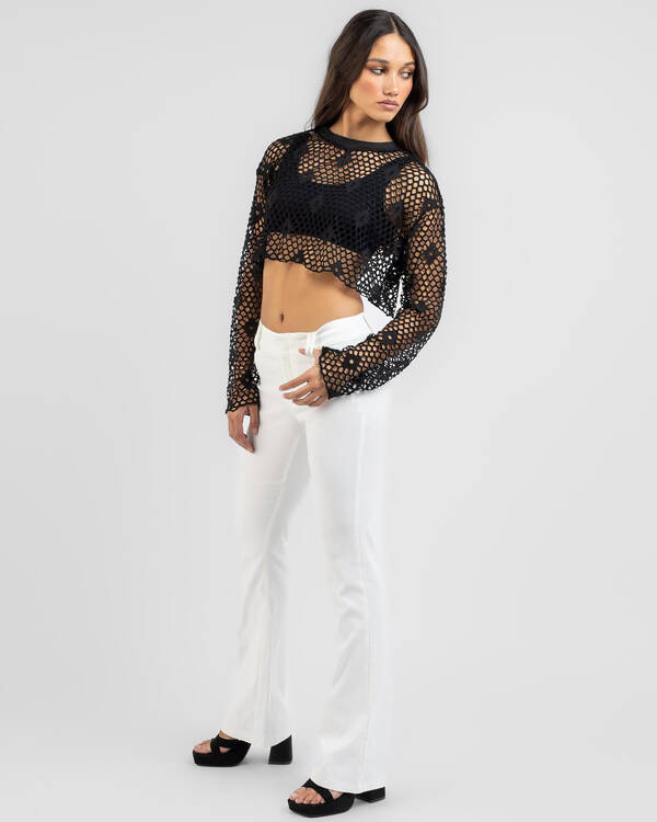 Red Berry Noah Mesh Top for Womens