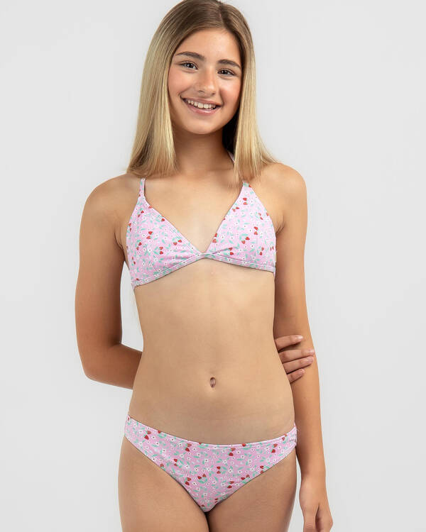 Girls' Strawberry Fields Triangle Bikini Set