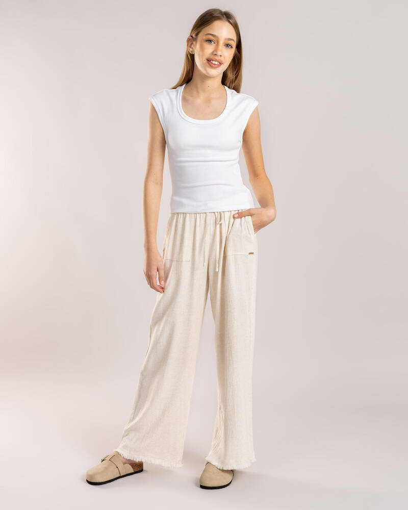 Ava And Ever Girls' Basic Rib Scoop Neck Tee for Womens