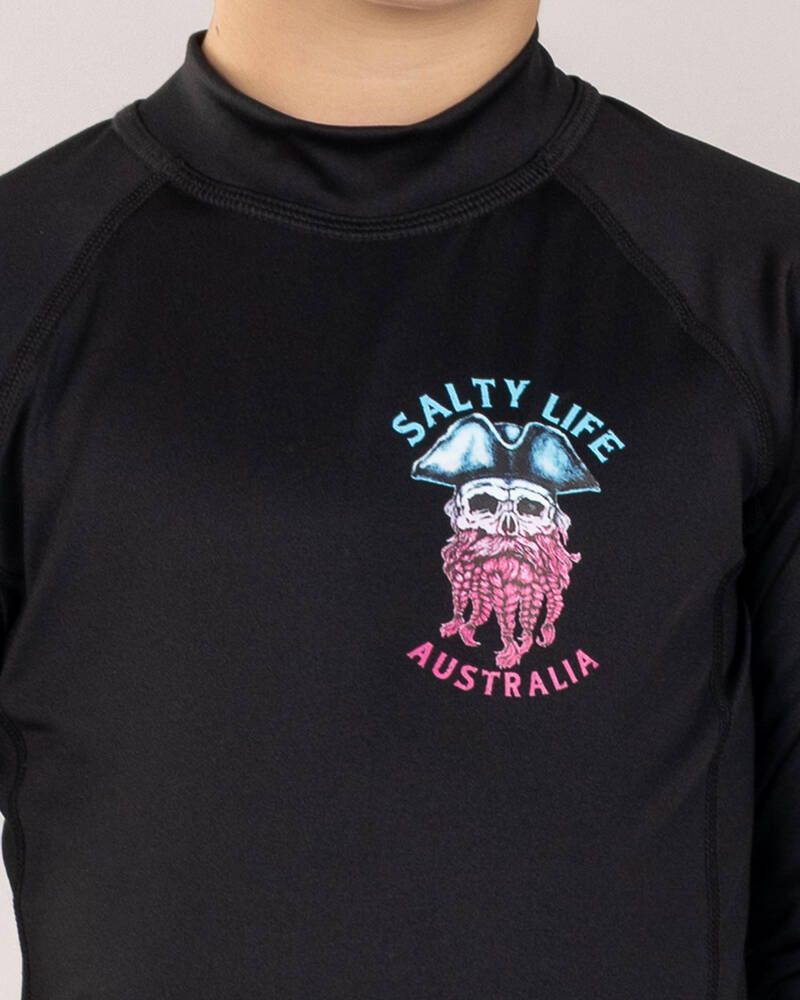 Salty Life Toddlers' Sea Wolf Long Sleeve Rash Vest for Mens