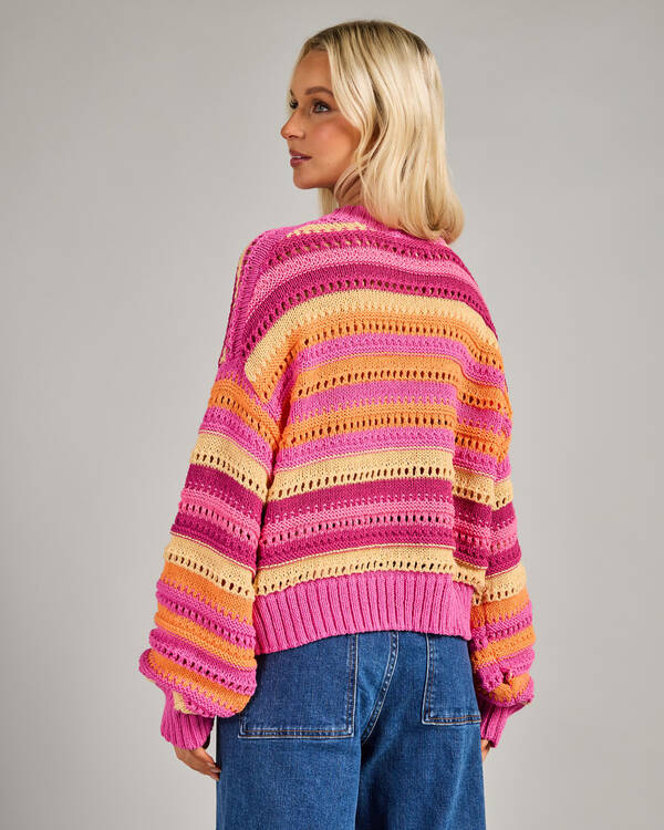 Rip Curl Neon Isles Cotton Stripe Jumper for Womens