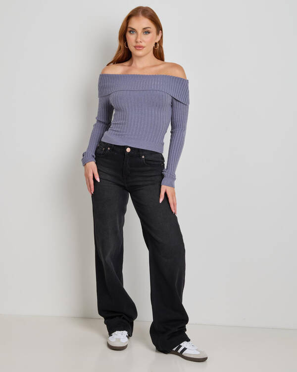 Ava And Ever Ari Off Shoulder Knit Top for Womens