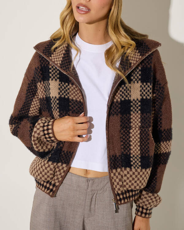 Ava And Ever Toronto Zip Knit Jumper for Womens