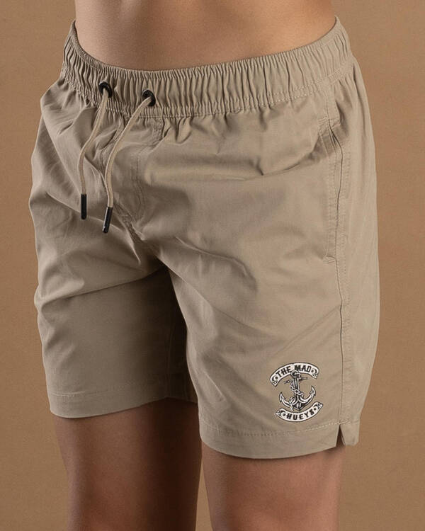 The Mad Hueys Boys' Skull Anchor Volley Shorts for Mens