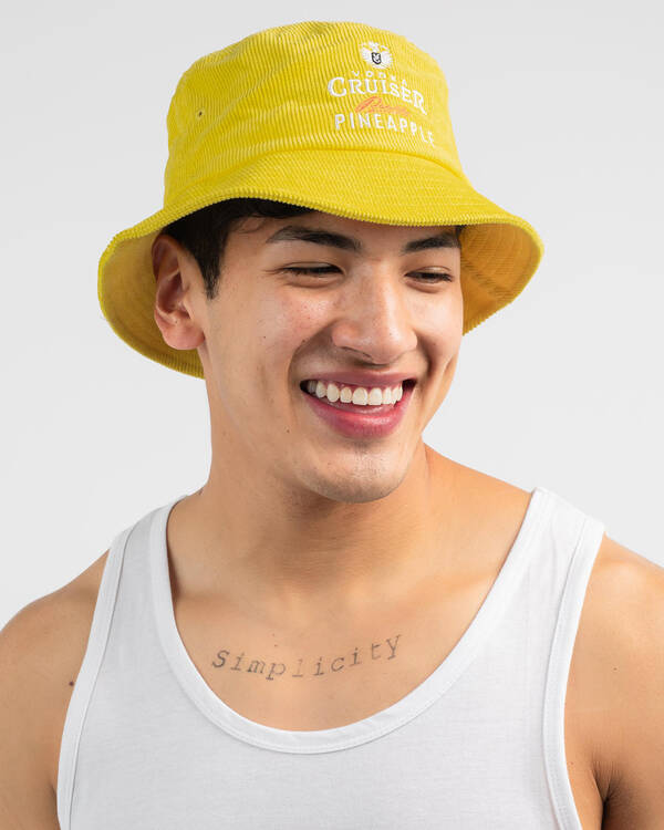 Vodka Cruiser Pineapple Cord Bucket Hat for Mens