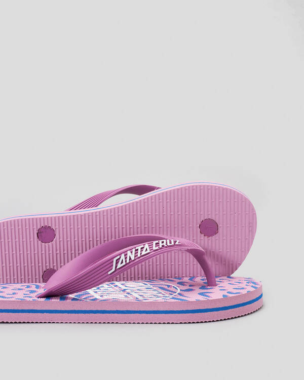 Santa Cruz Girls' Opus Dot Zebra Thongs for Womens