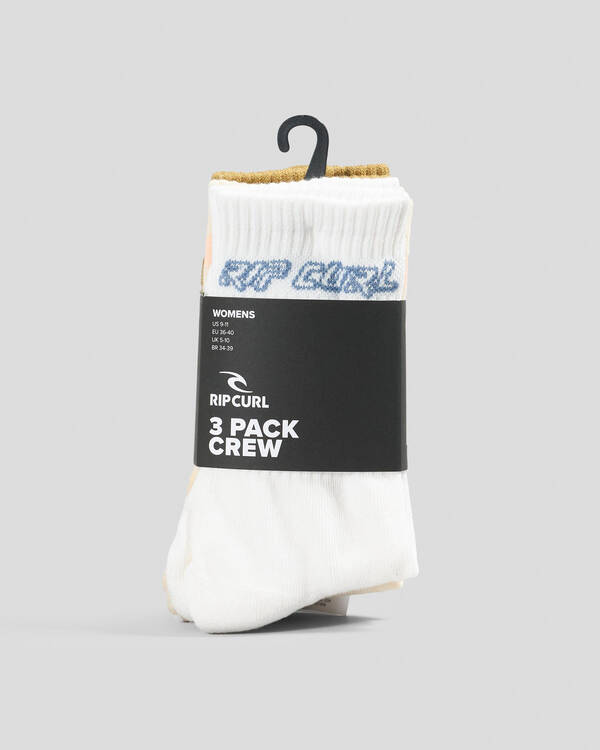 Rip Curl Women's Icons of Surf Crew Sock Pack for Womens