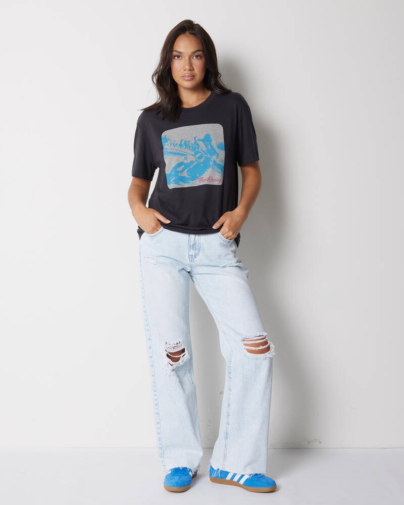 Fox Scripted Photo Short Sleeve T-Shirt for Womens