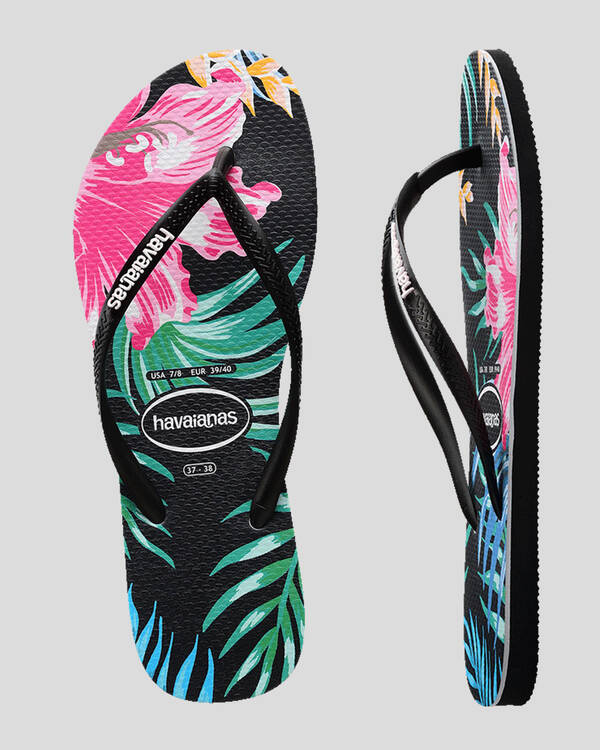 Havaianas Kids' Slim Floral Palm Thongs for Womens