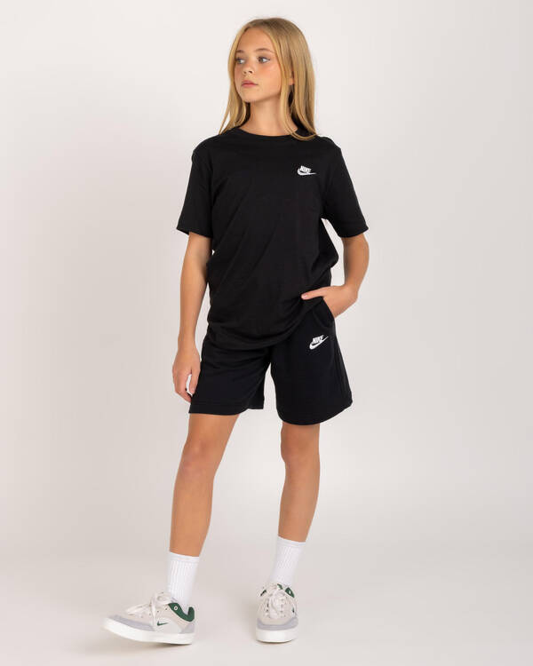Nike Girls' Sportswear Embroidered Futura T-Shirt for Womens