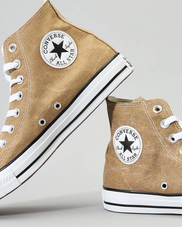 Converse Chuck Taylor All Star Washed Canvas Hi-Top Shoes for Womens