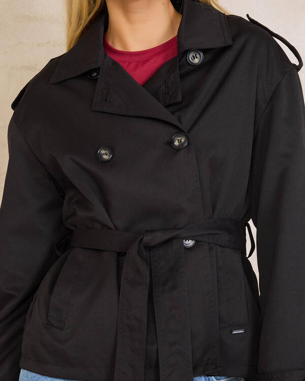 Ava And Ever Gadget Cropped Trench Coat for Womens