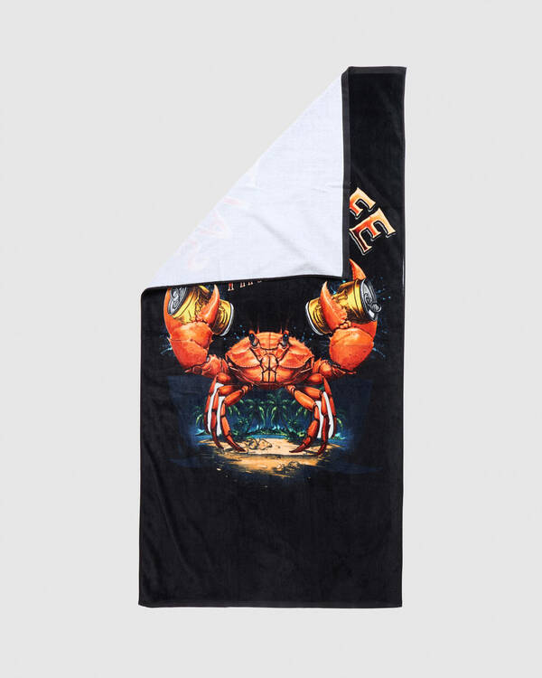 Salty Life Smashed Crab Beach Towel for Mens