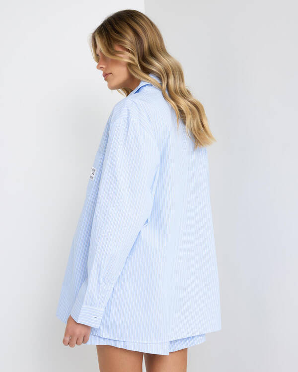 Rusty Ava Stripe Oversized Shirt for Womens