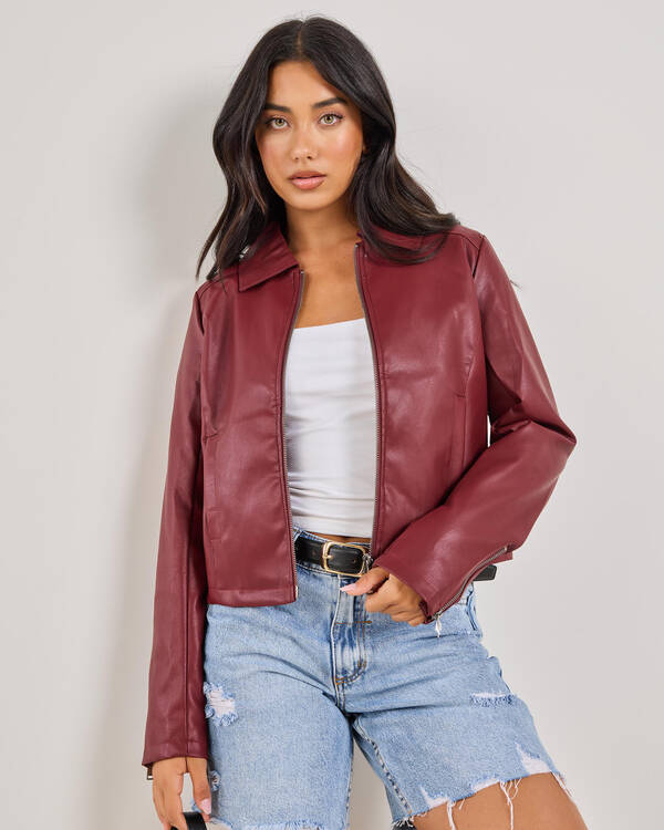 Ava And Ever Izzy Faux Leather Jacket for Womens