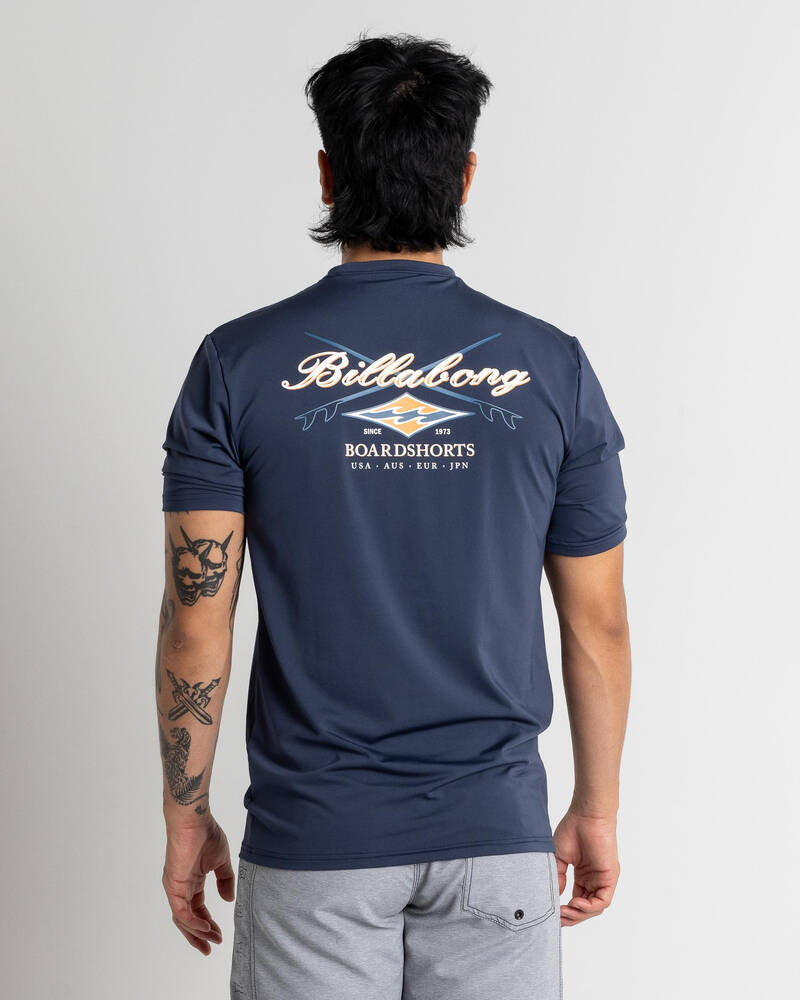 Billabong Crossboards Short Sleeve Rash Vest for Mens