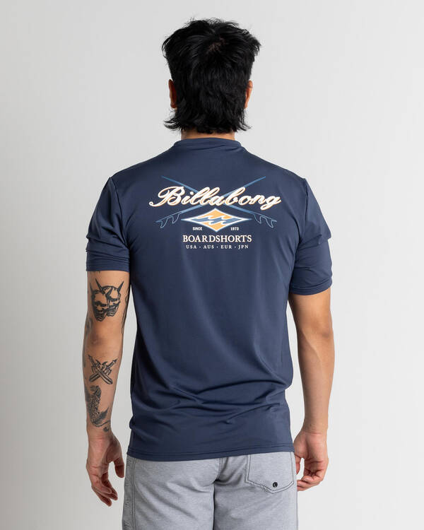 Billabong Crossboards Short Sleeve Rash Vest for Mens