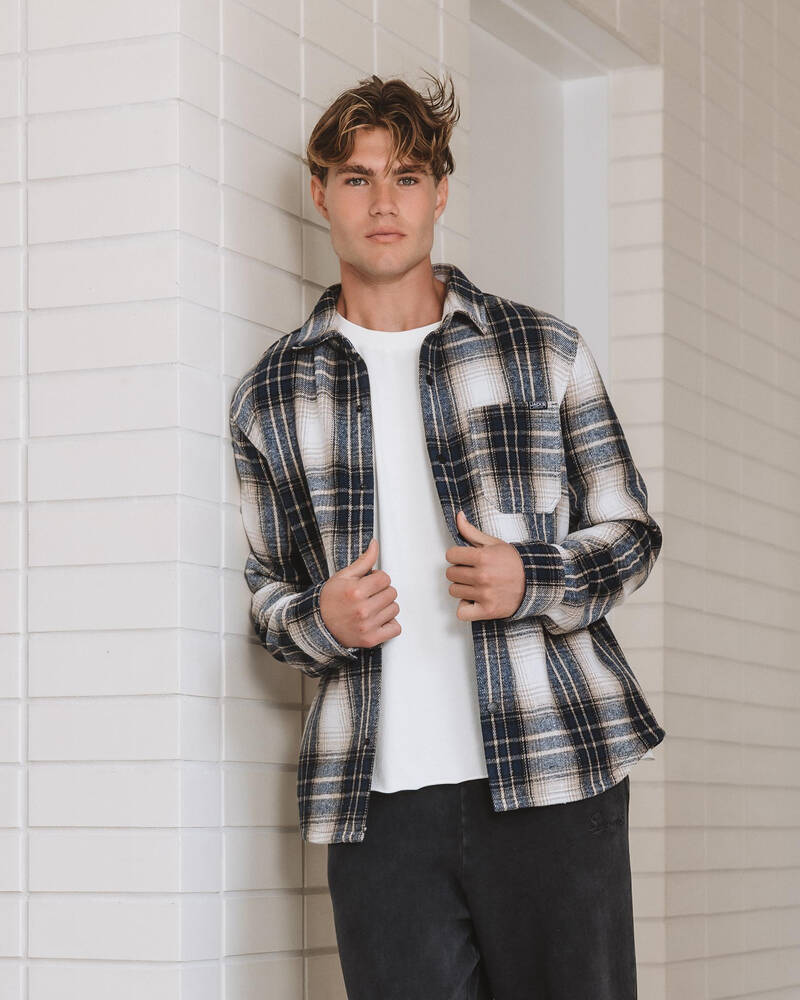 Jacks Ground Long Sleeve Flannel Shirt for Mens