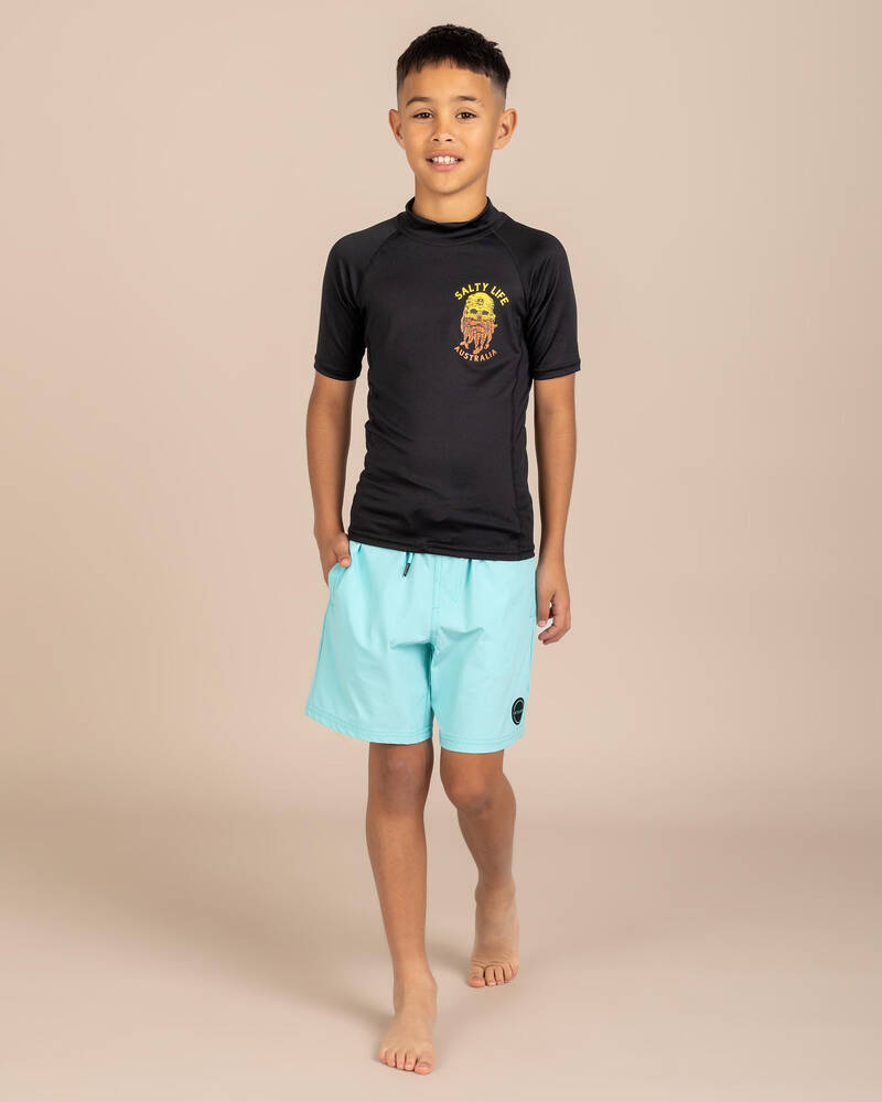 Salty Life Boys' Hollander Short Sleeve Rash Vest for Mens