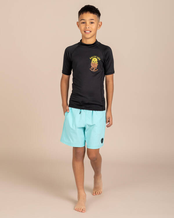 Salty Life Boys' Hollander Short Sleeve Rash Vest for Mens